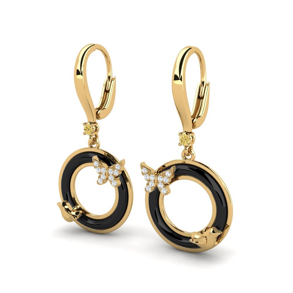 Yellow Diamond Women's Earring Chesnut