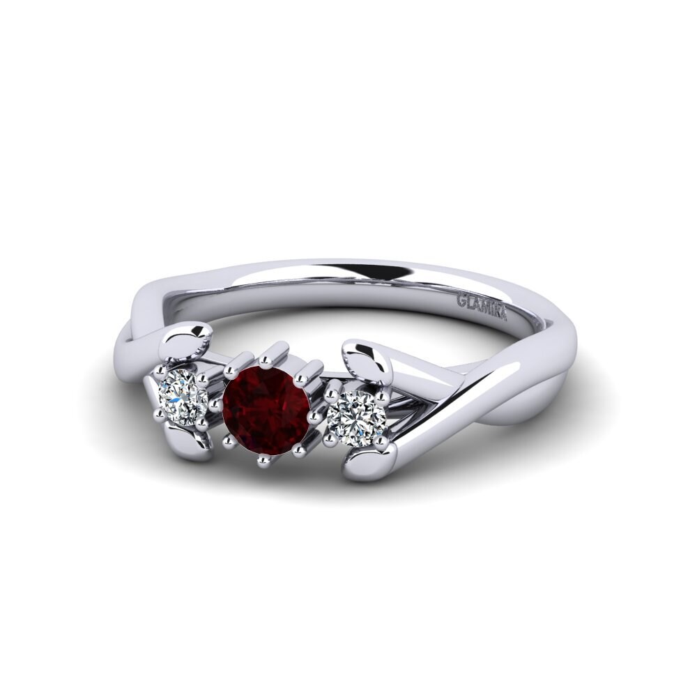 Garnet Engagement Ring Cheth