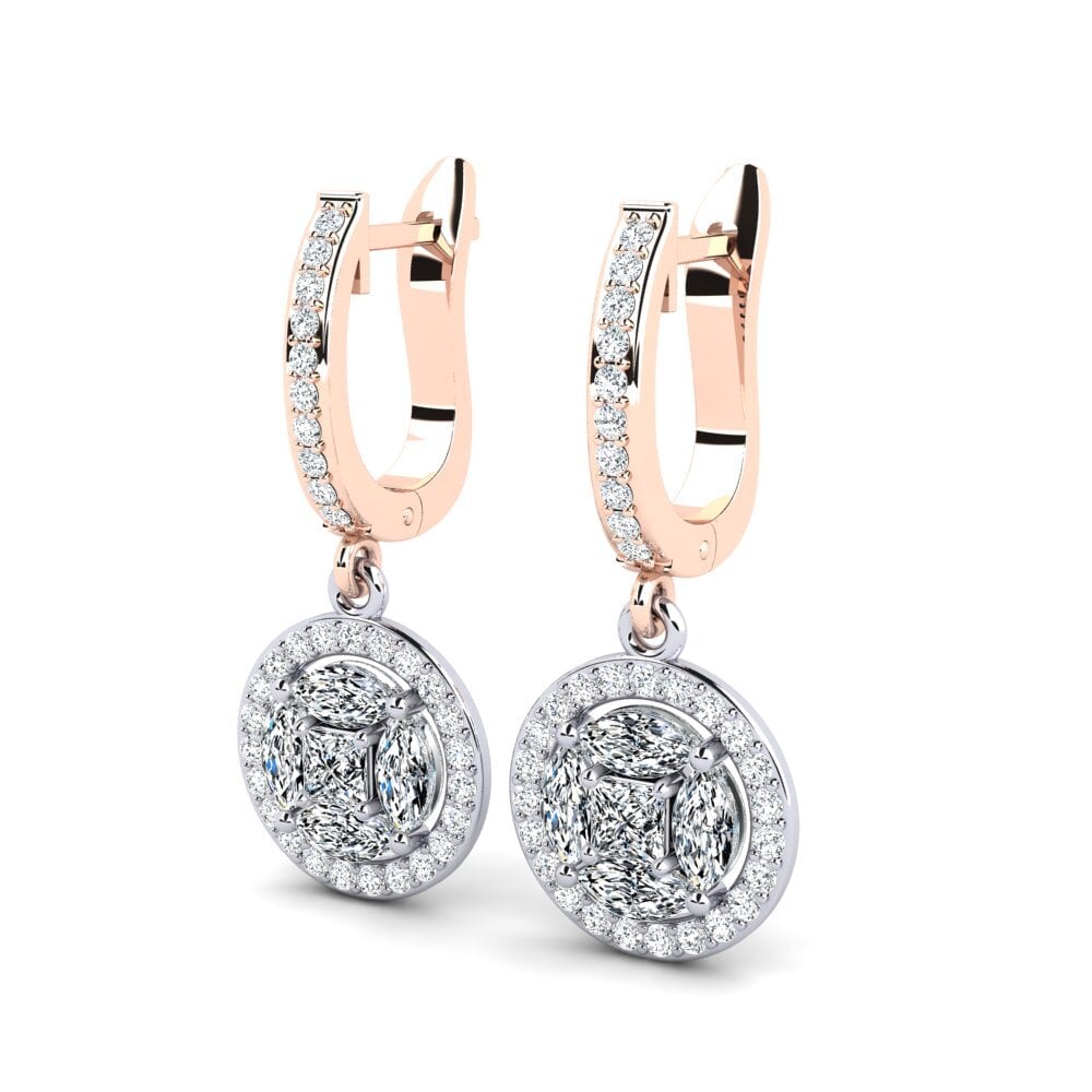 14ct White / Rose Gold Women's Earring Chiamata