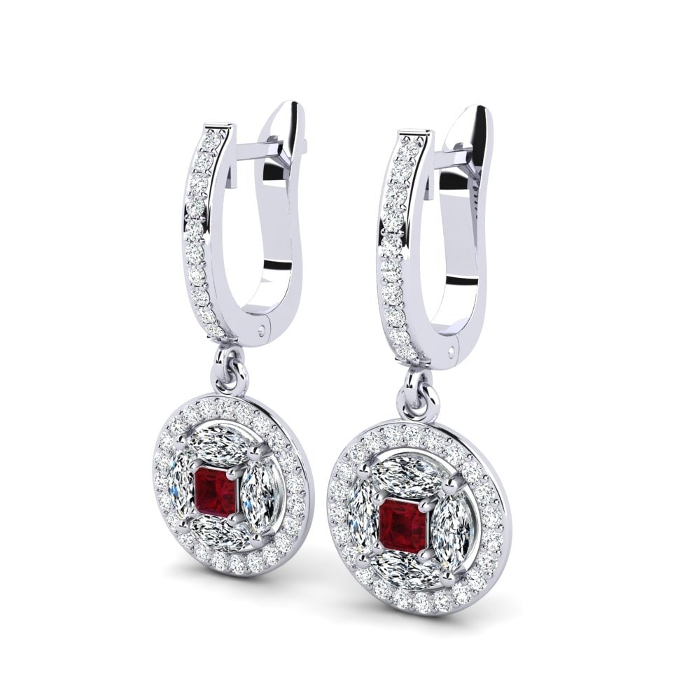 Đá Ruby / Hồng Ngọc Bông tai nữ Chiamata