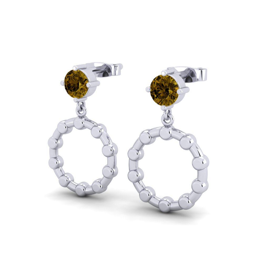 Brown Zircon Women's Earring Chicane