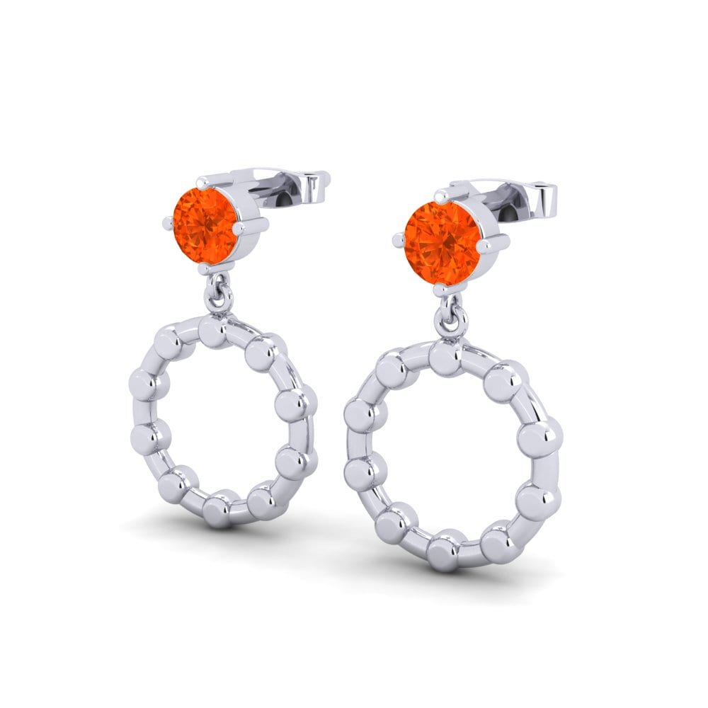 Fire-Opal Women's Earring Chicane