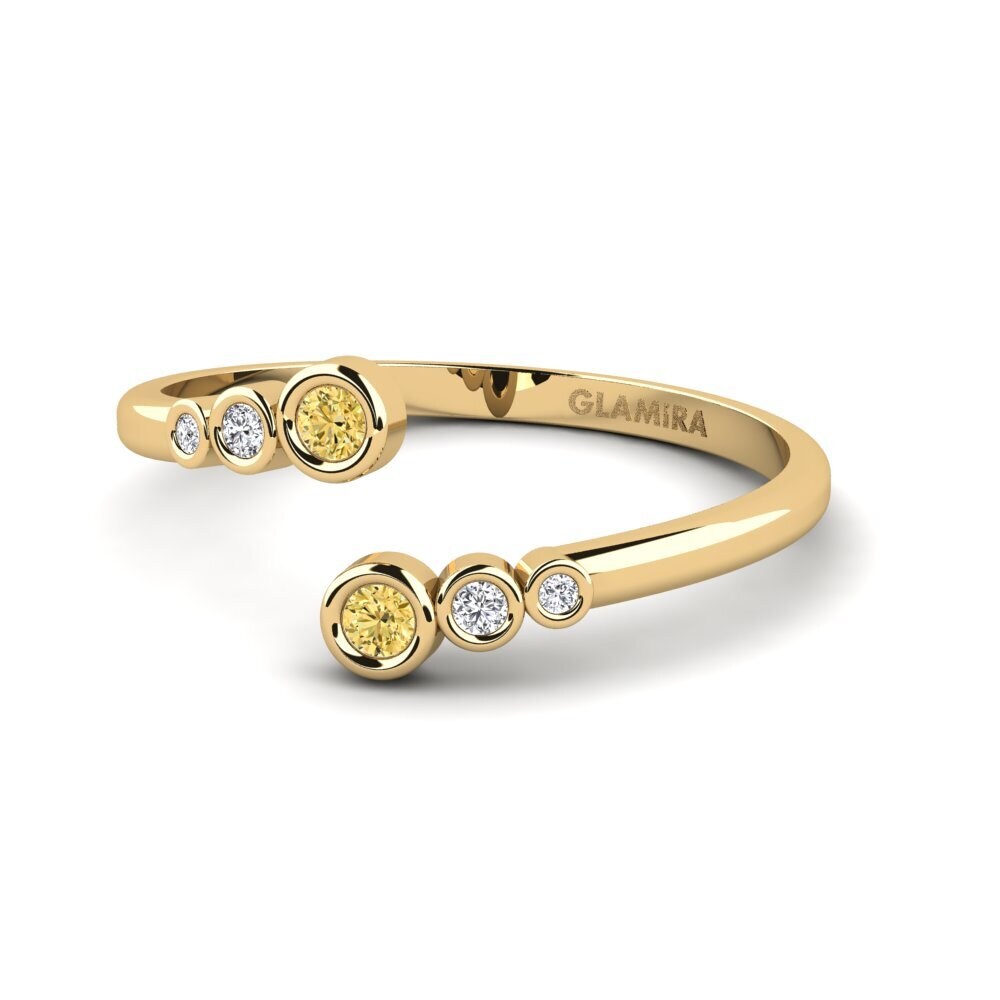 14ct Yellow Gold Yellow Diamond Ring Chiefly