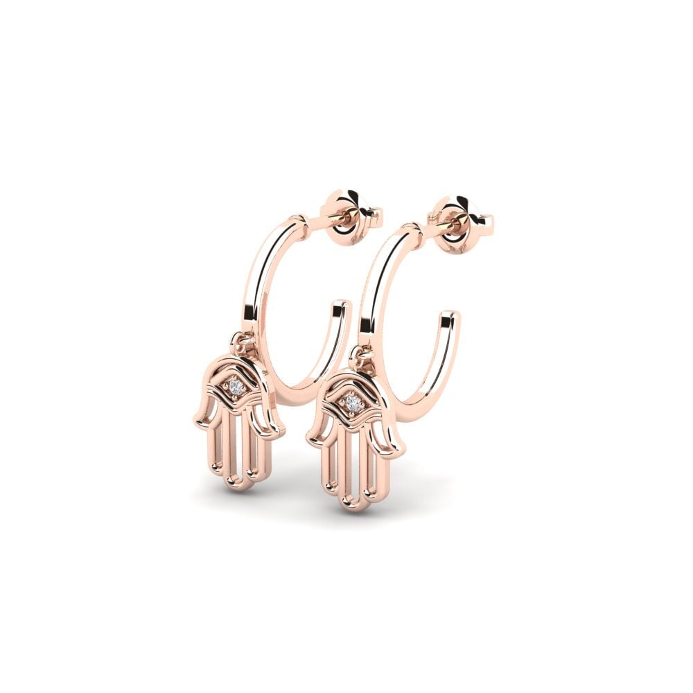 14ct Rose Gold Women's Earring Chinhoyi - B