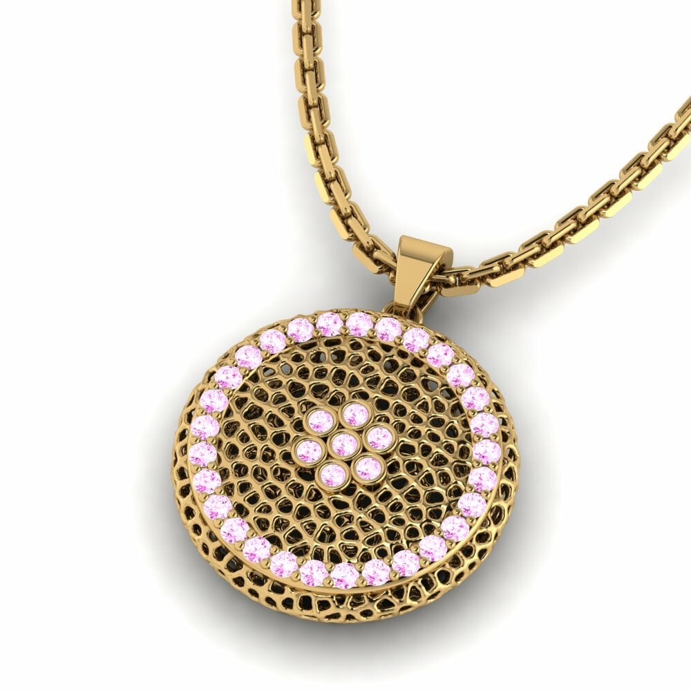 Pink Sapphire Women's Pendant Chiromancie