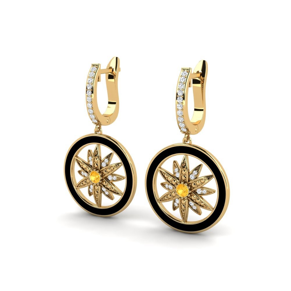 Citrino Pendiente de mujer Chitgar