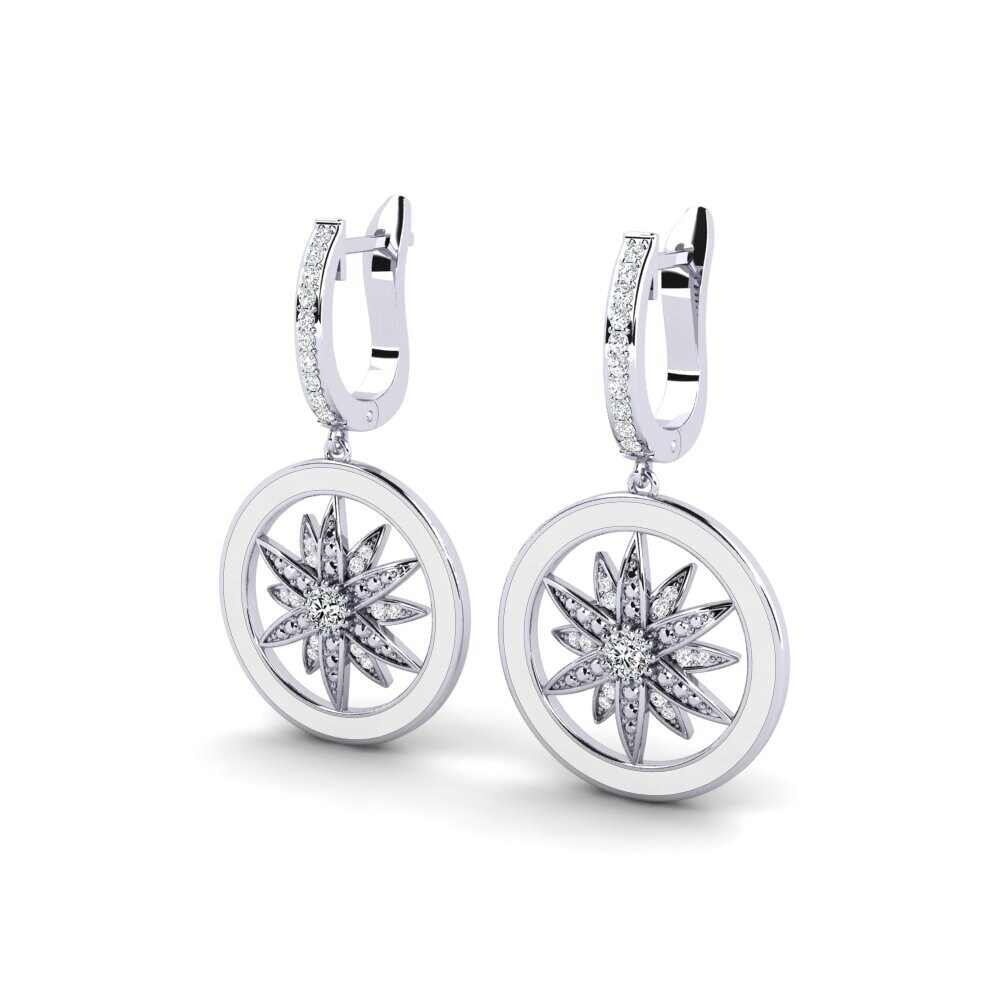 14k Oro Blanco Pendiente de mujer Chitgar