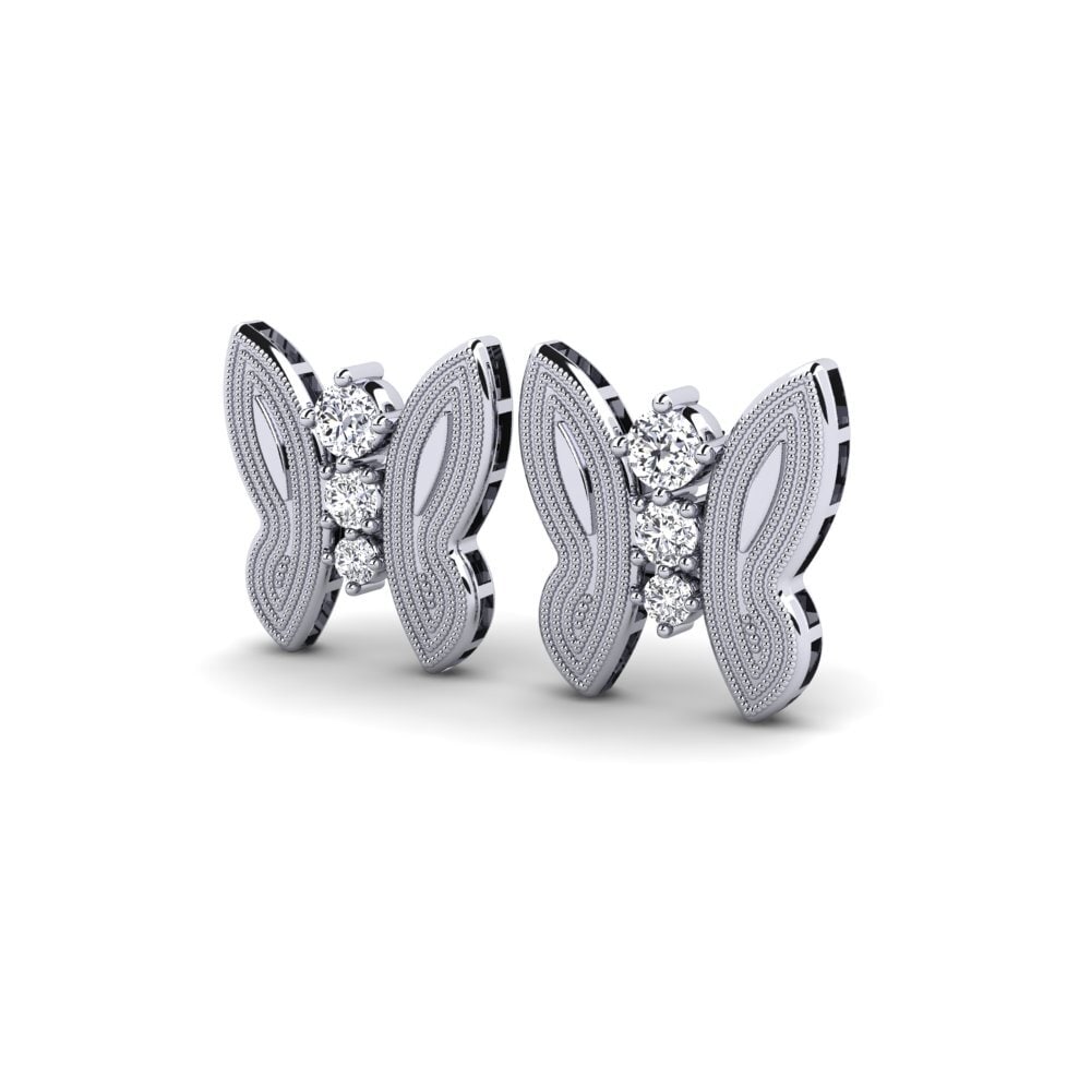 Platina 950 Diamante Produzido em Laboratório Brincos Feminino Chrissal