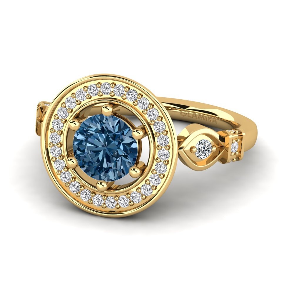 Blue Diamond Engagement Ring Chubascoli