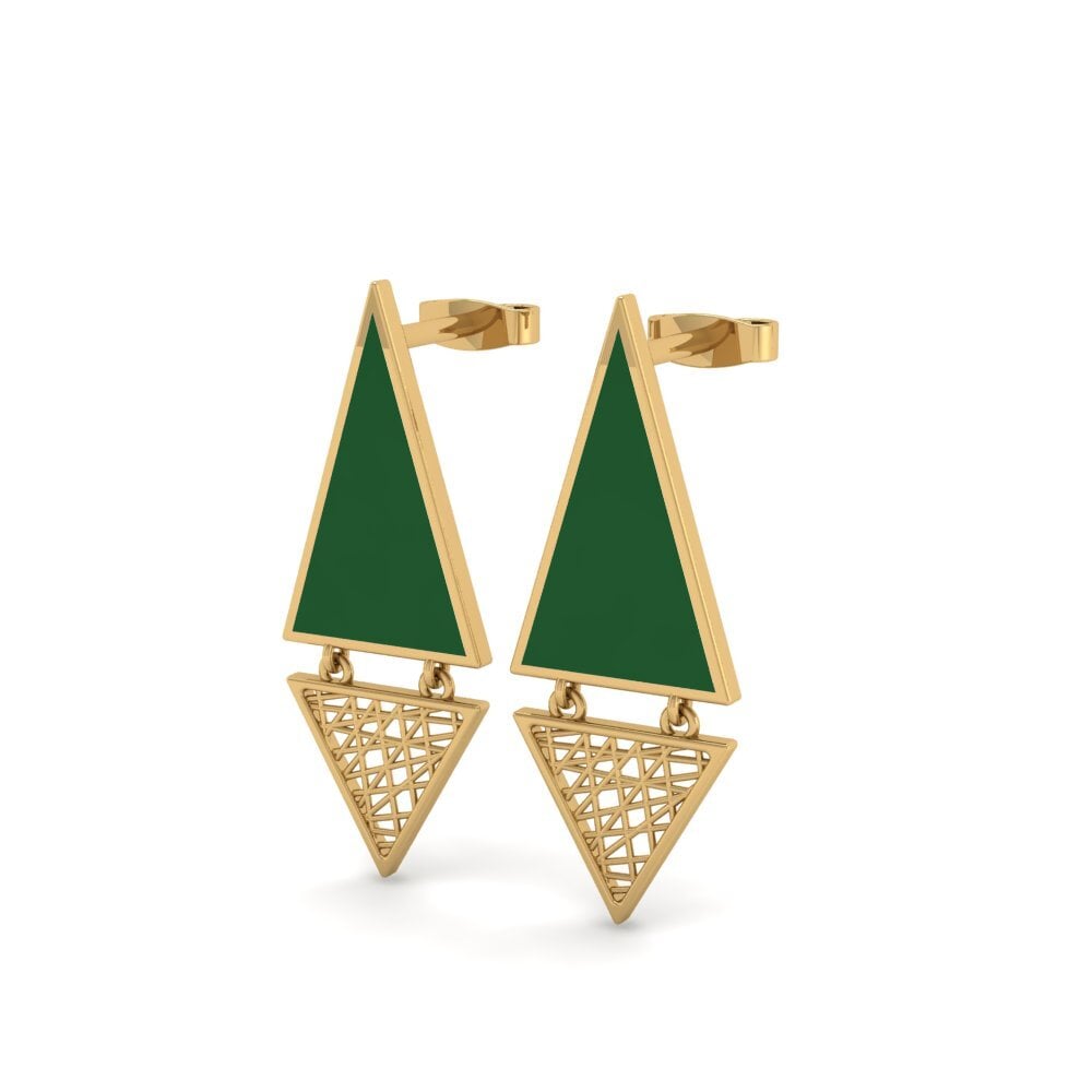 9k Oro Amarillo Pendientes Chump