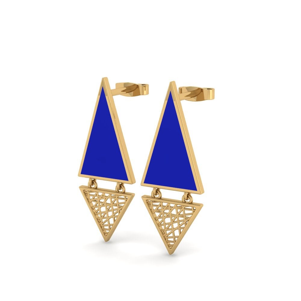 9k Oro Amarillo Pendientes Chump