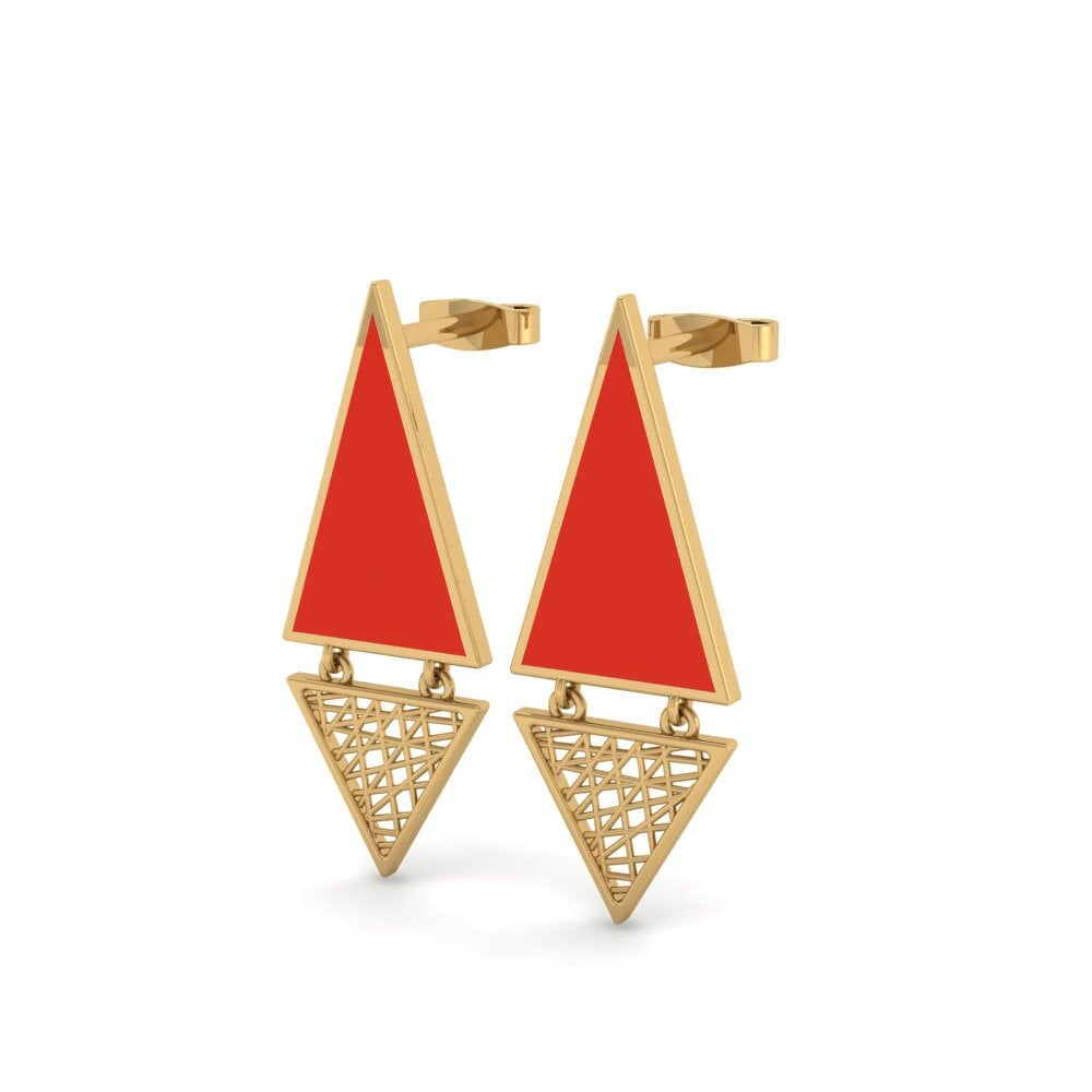 9k Oro Amarillo Pendientes Chump