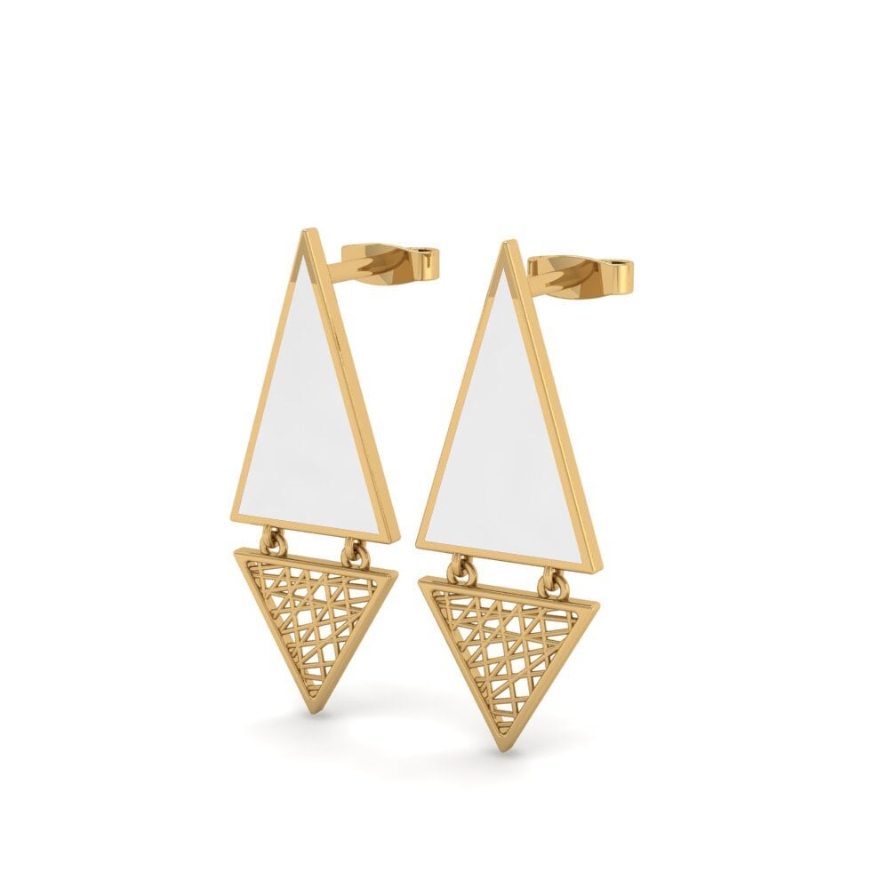 9k Oro Amarillo Pendientes Chump