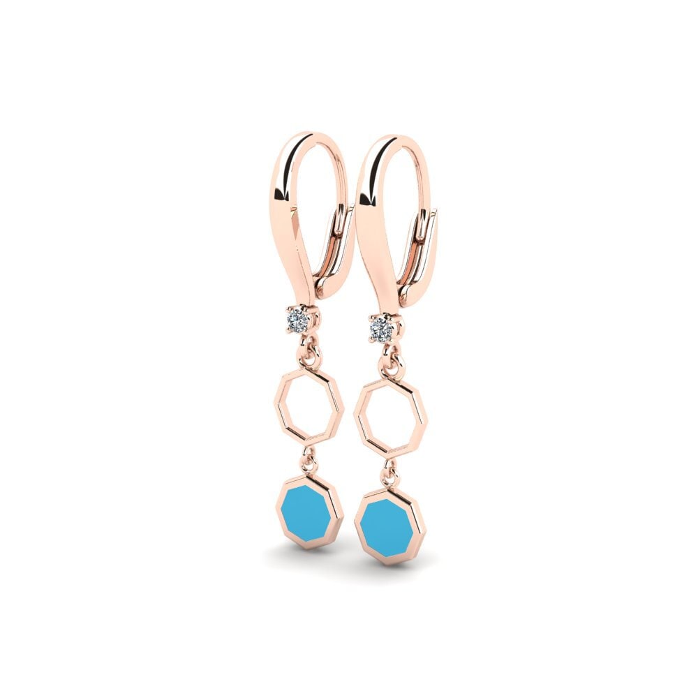 14k Oro Rosa Pendiente de mujer Ciardu