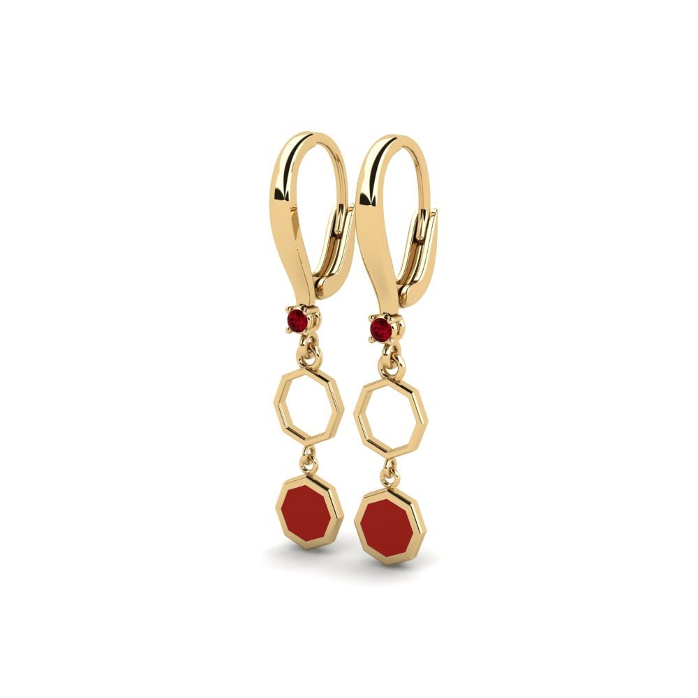 Zircone Rosso Orecchino da donna Ciardu