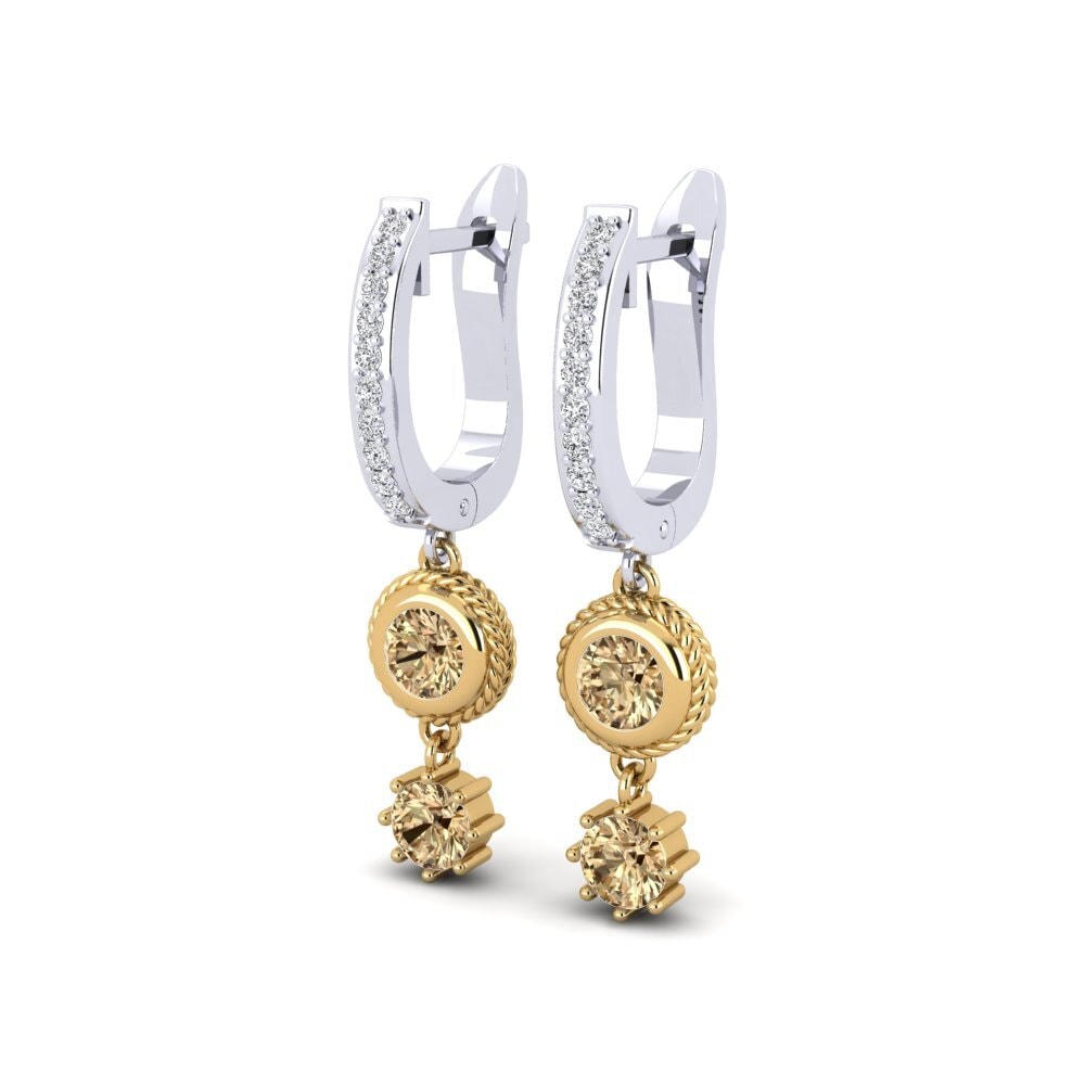 Diamante Marrón Pendiente de mujer Cichus