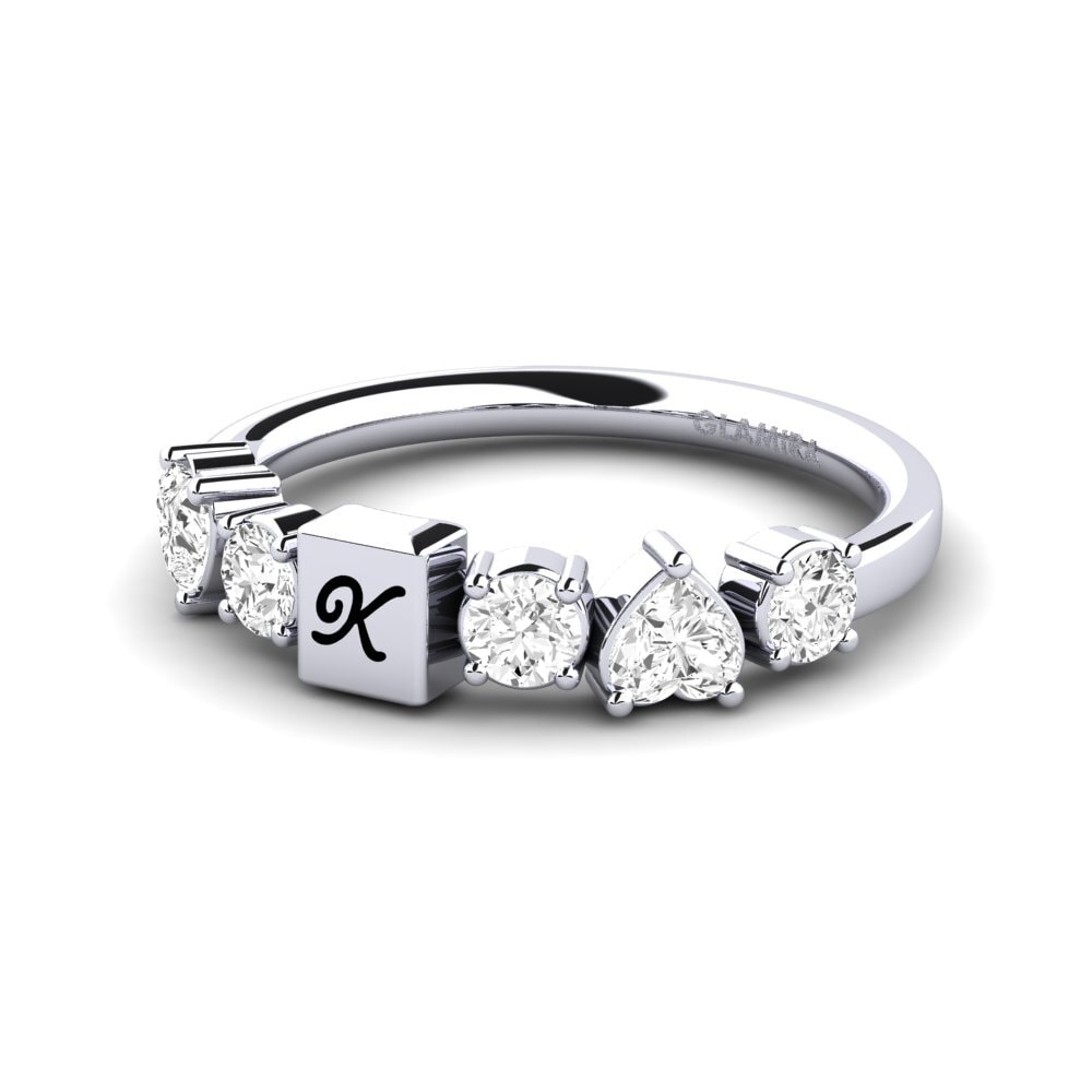 Palladium 950 Weisser Saphir Ringe Ciera