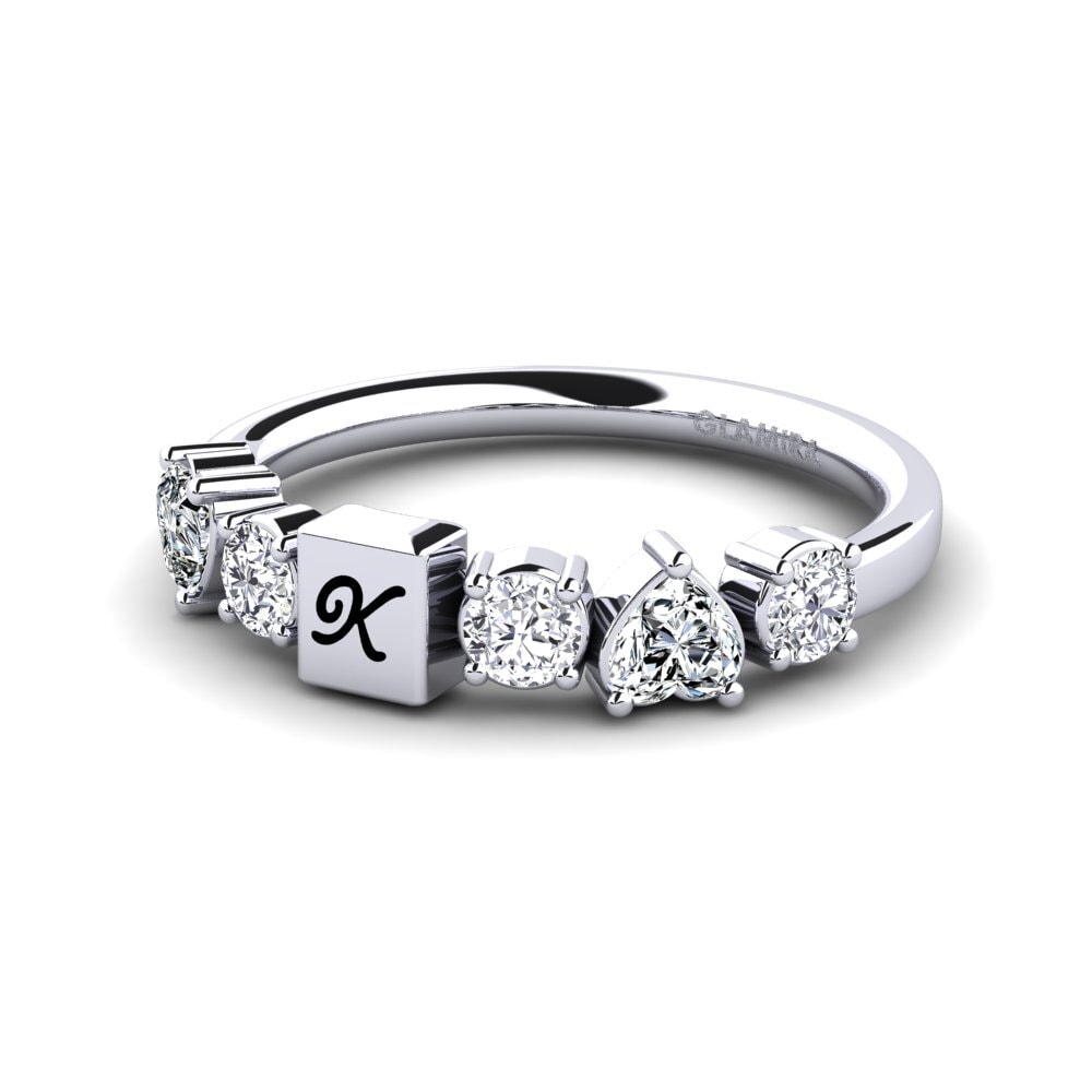 Palladium 950 Zirkonia Ringe Ciera