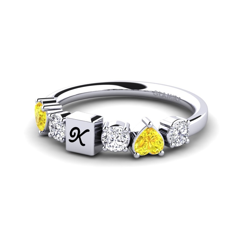 Heart Yellow Sapphire Ring Ciera