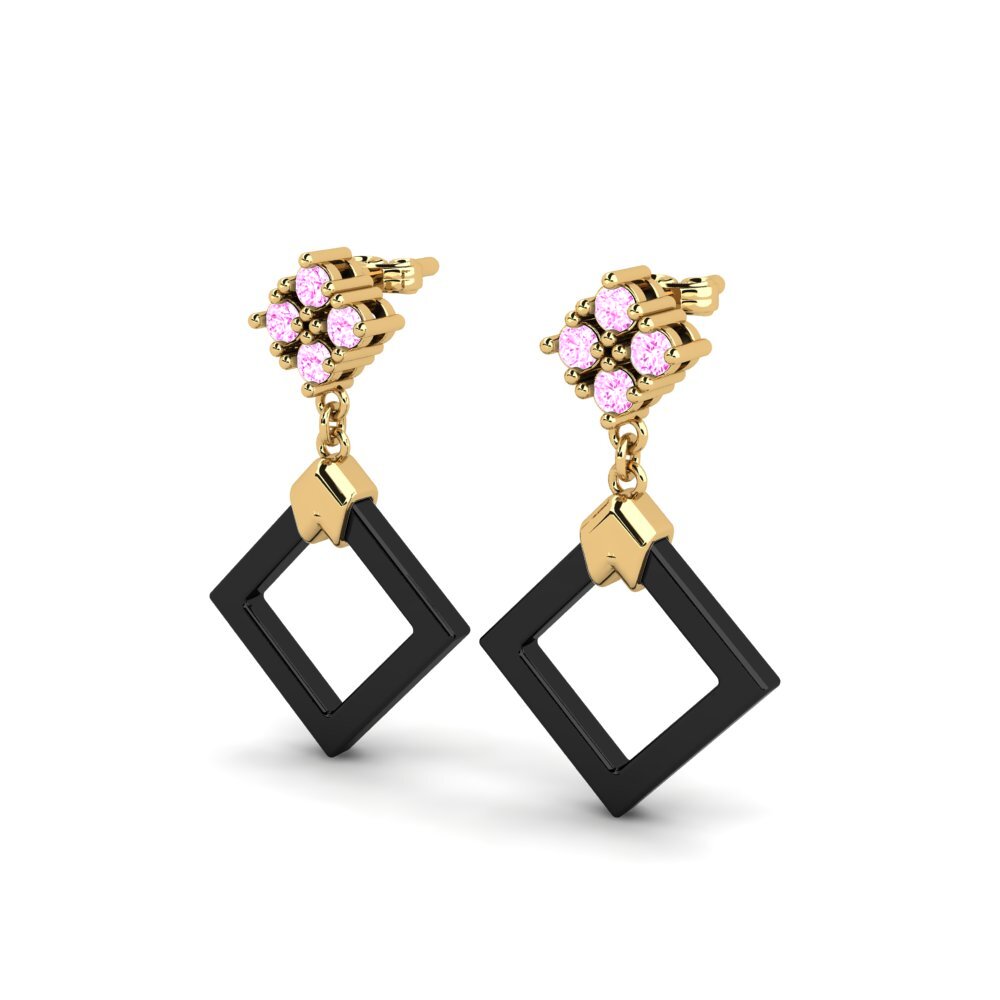 Safira Rosa Brincos Feminino Cifuentes