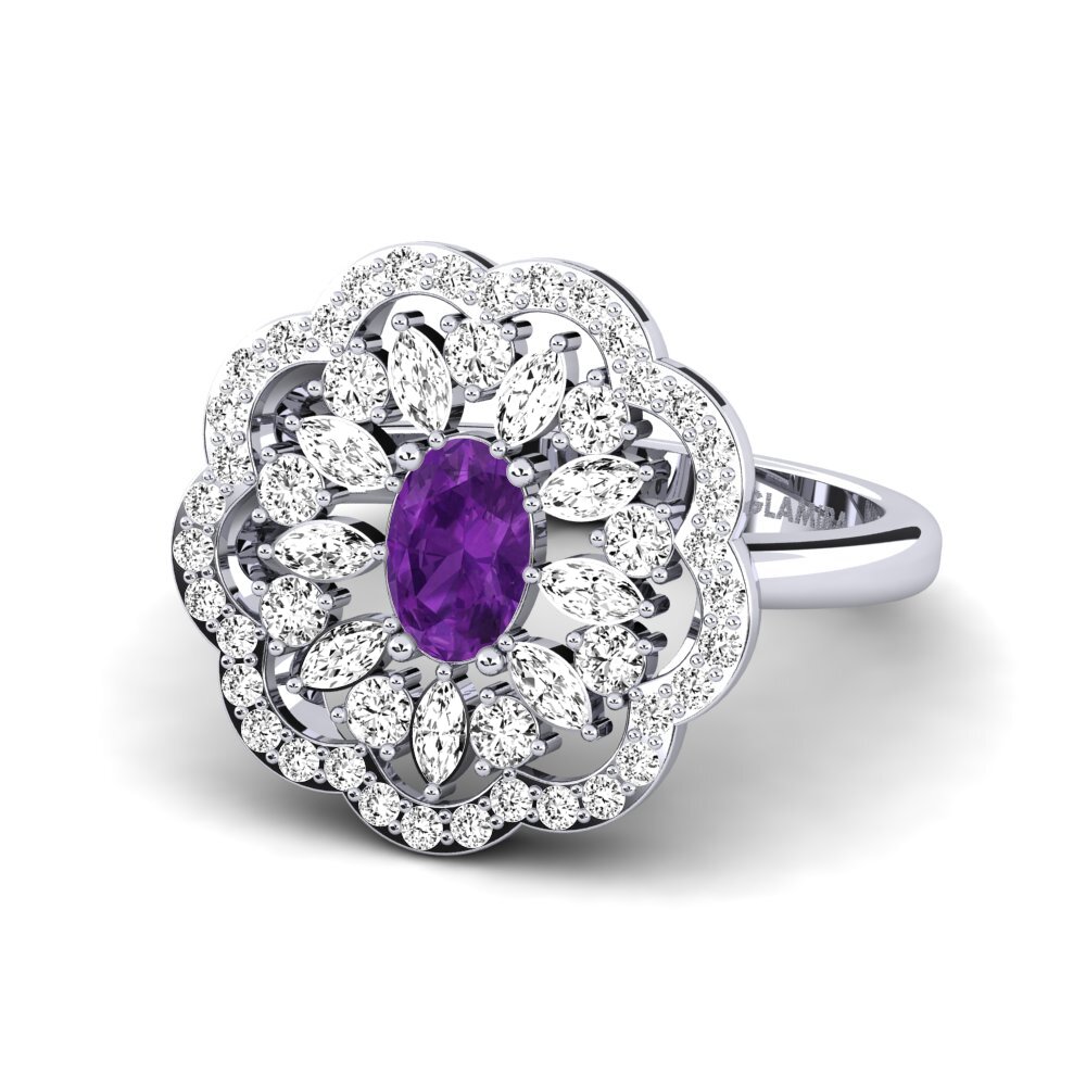 Amatista Anillo Cigale
