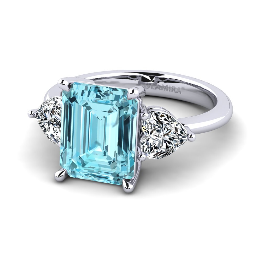Blue Zircon Women's Ring Cigo
