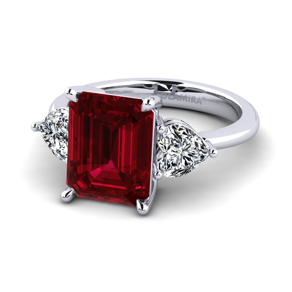 Red Zirconia Women's Ring Cigo