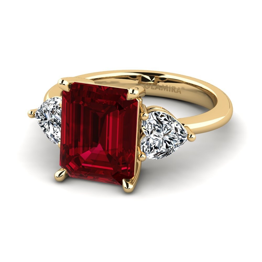 Red Zirconia Women's Ring Cigo