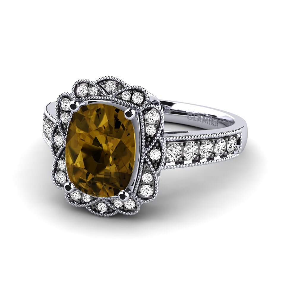 Circón Marrón Anillo de compromiso Cindi