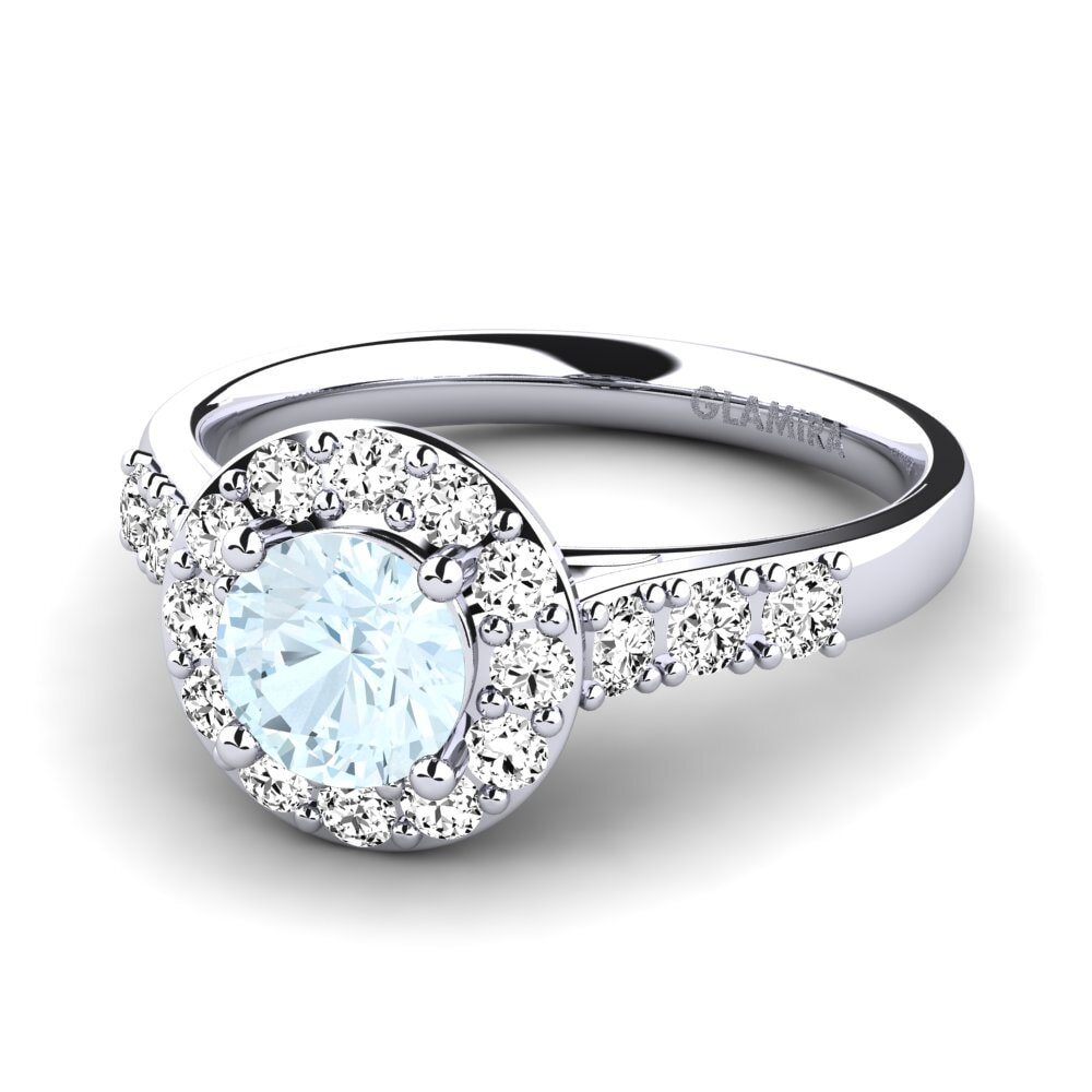 Aguamarina Anillo de compromiso Cindy
