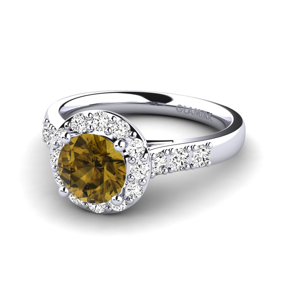 Circón Marrón Anillo de compromiso Cindy 1.0 crt