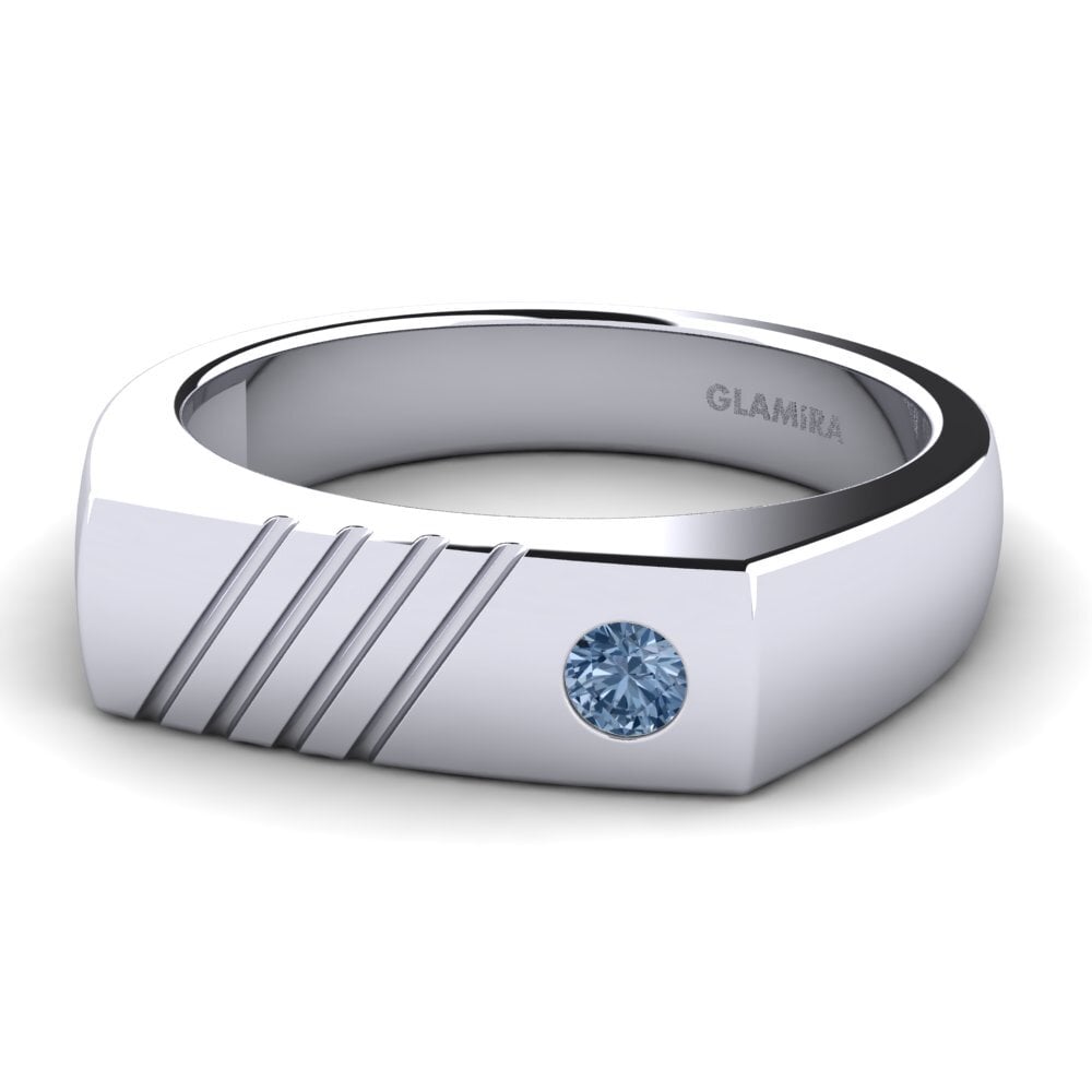Diamante Azul Anillo de Hombre Ciprian