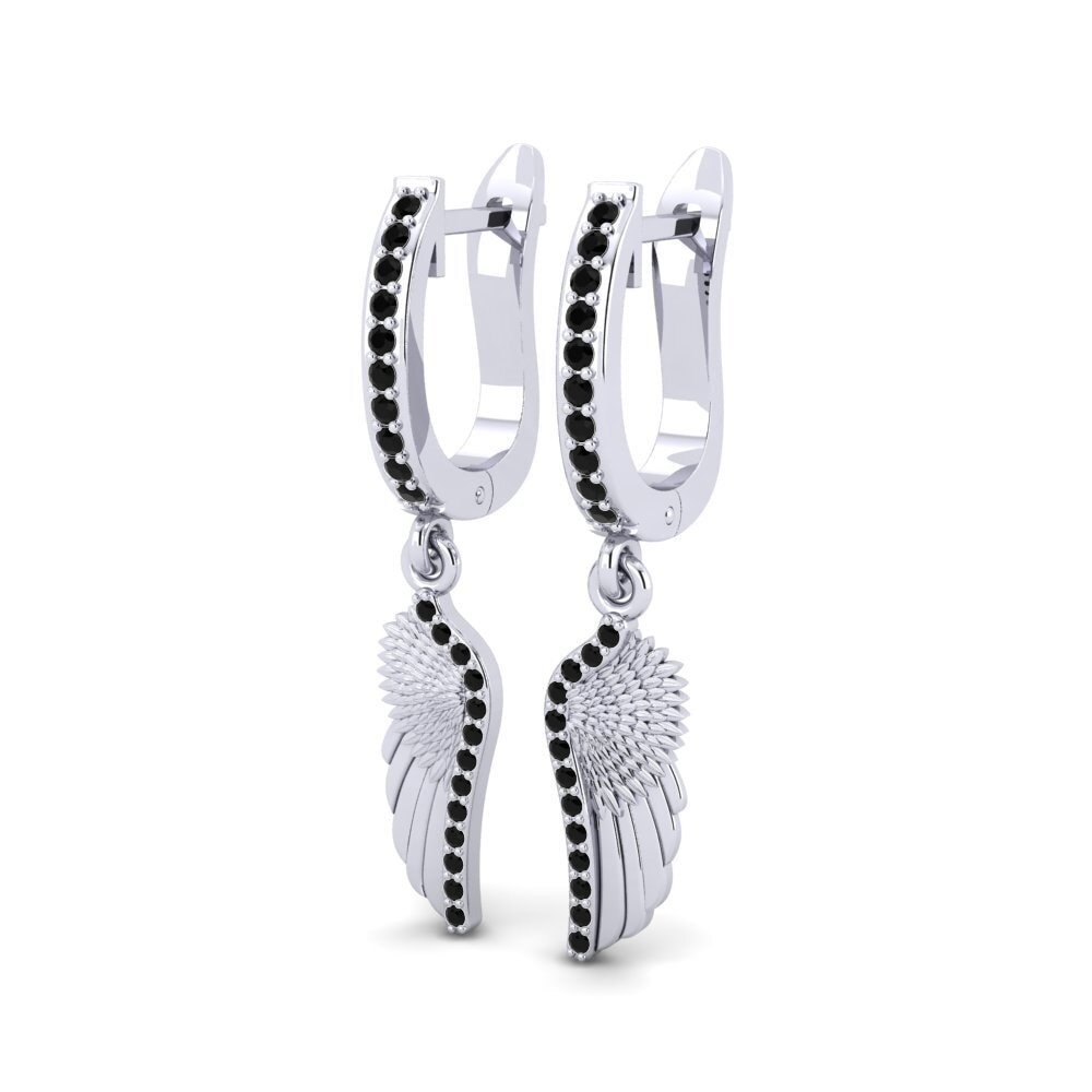 Black Sapphire Earring Ciseaux