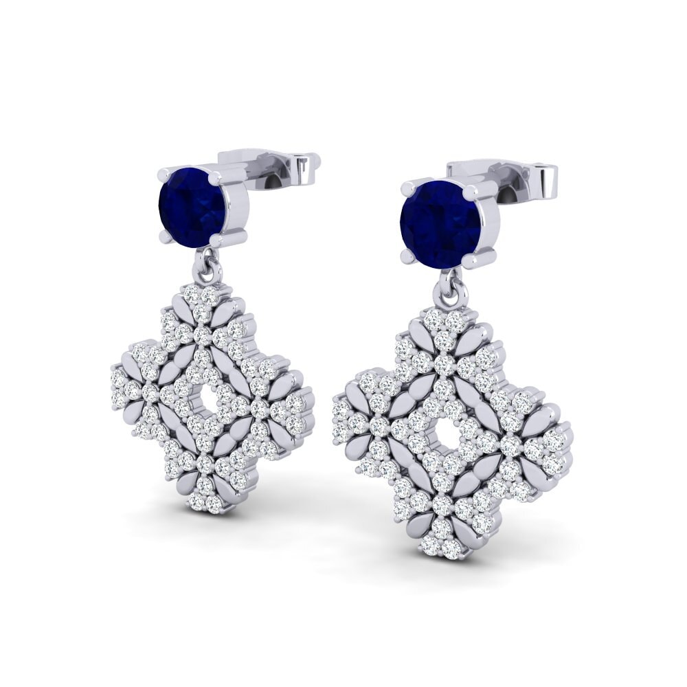 Saphir Boucle d'oreille femme Citere