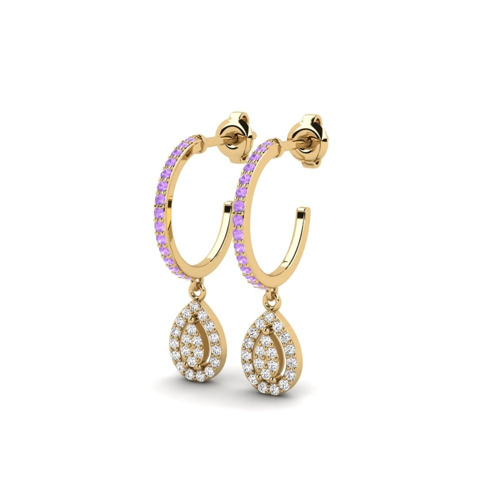 อเมทิสต์ Women's ต่างหู Citrusi