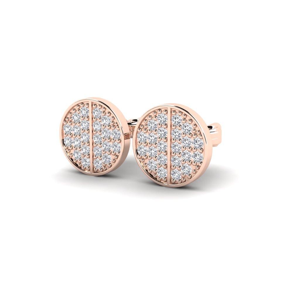 Or Rose 750 Boucle d'oreille femme Clam