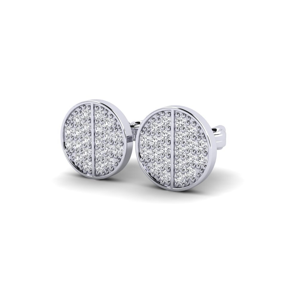 18ct White Gold Women's Earring Clam