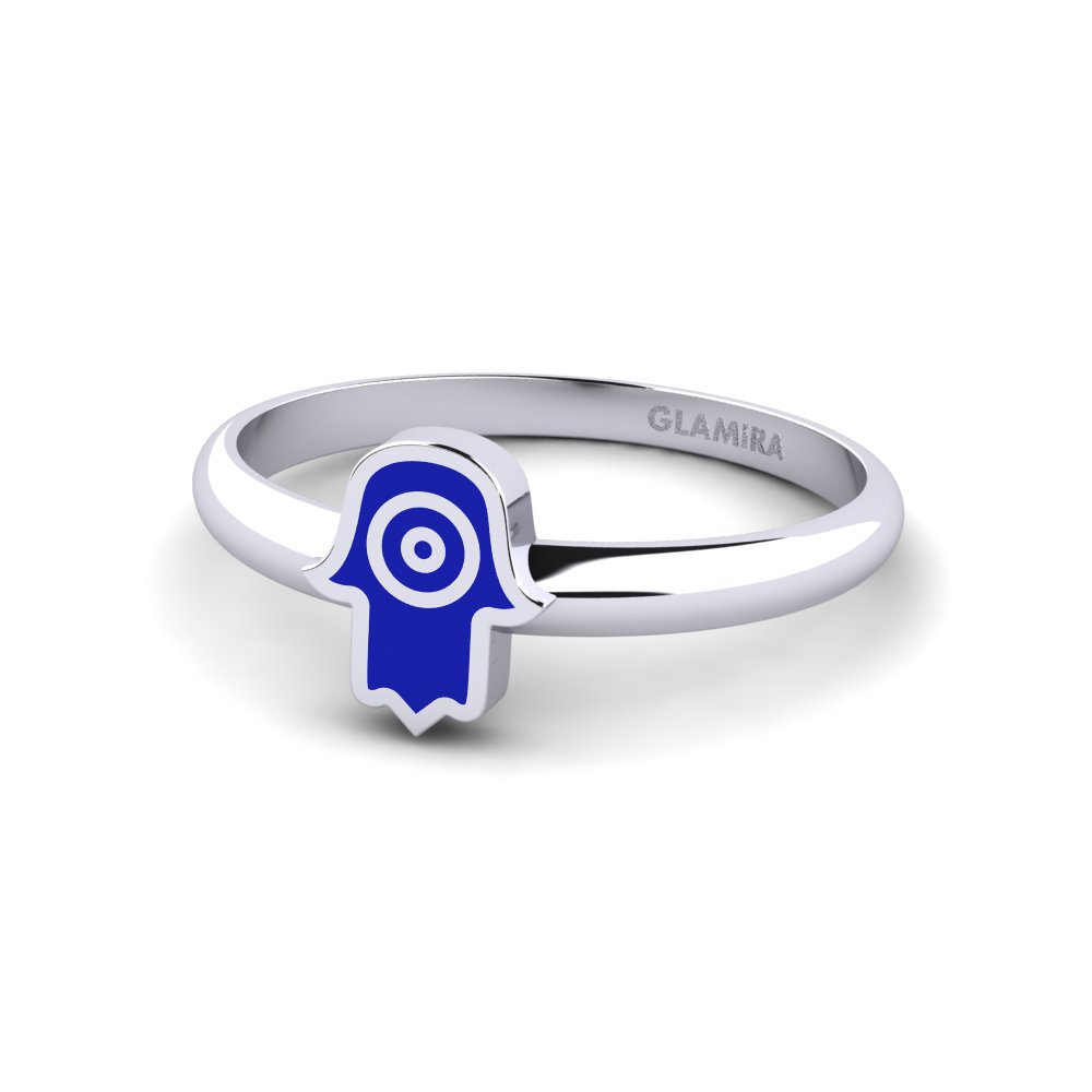 White Silver Ring Clammy