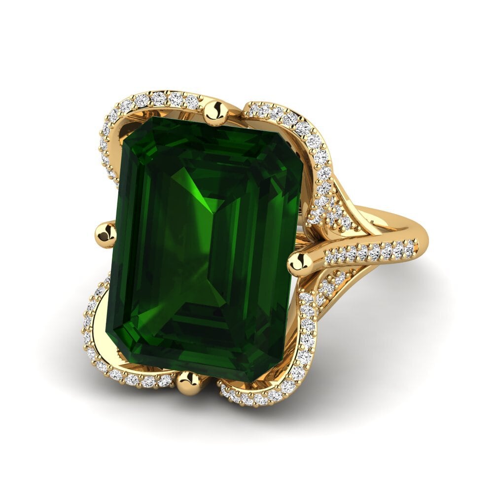 Turmalina verde Anillo Clare