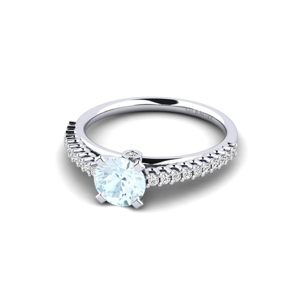 Aguamarina Anillo de compromiso Clarette
