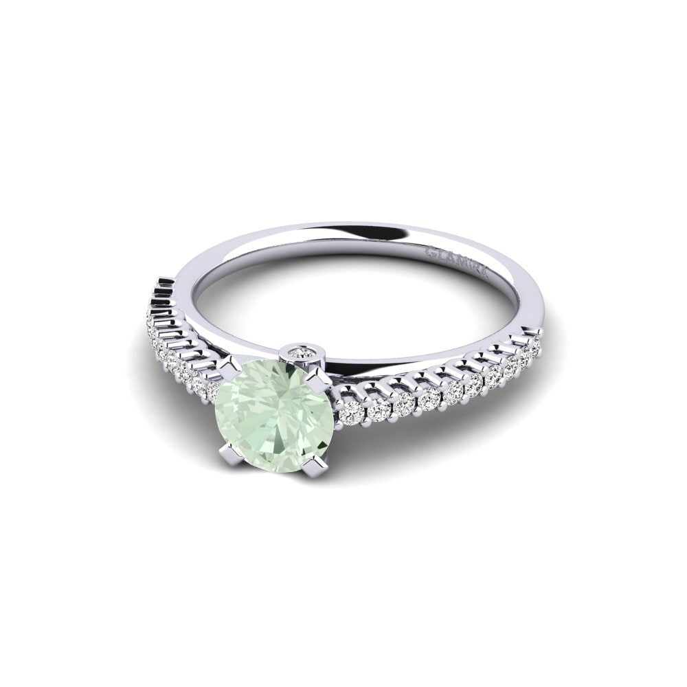 Amatista verde Anillo de compromiso Clarette