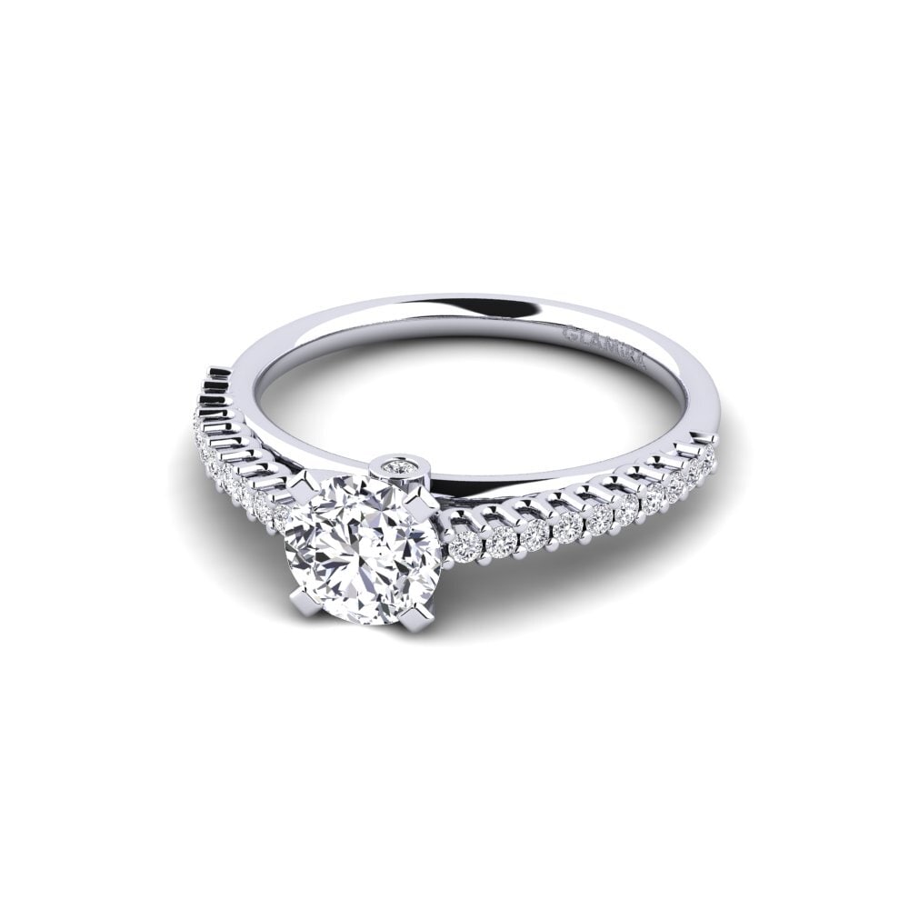 Diamante cultivado en laboratorio Anillo de compromiso Clarette