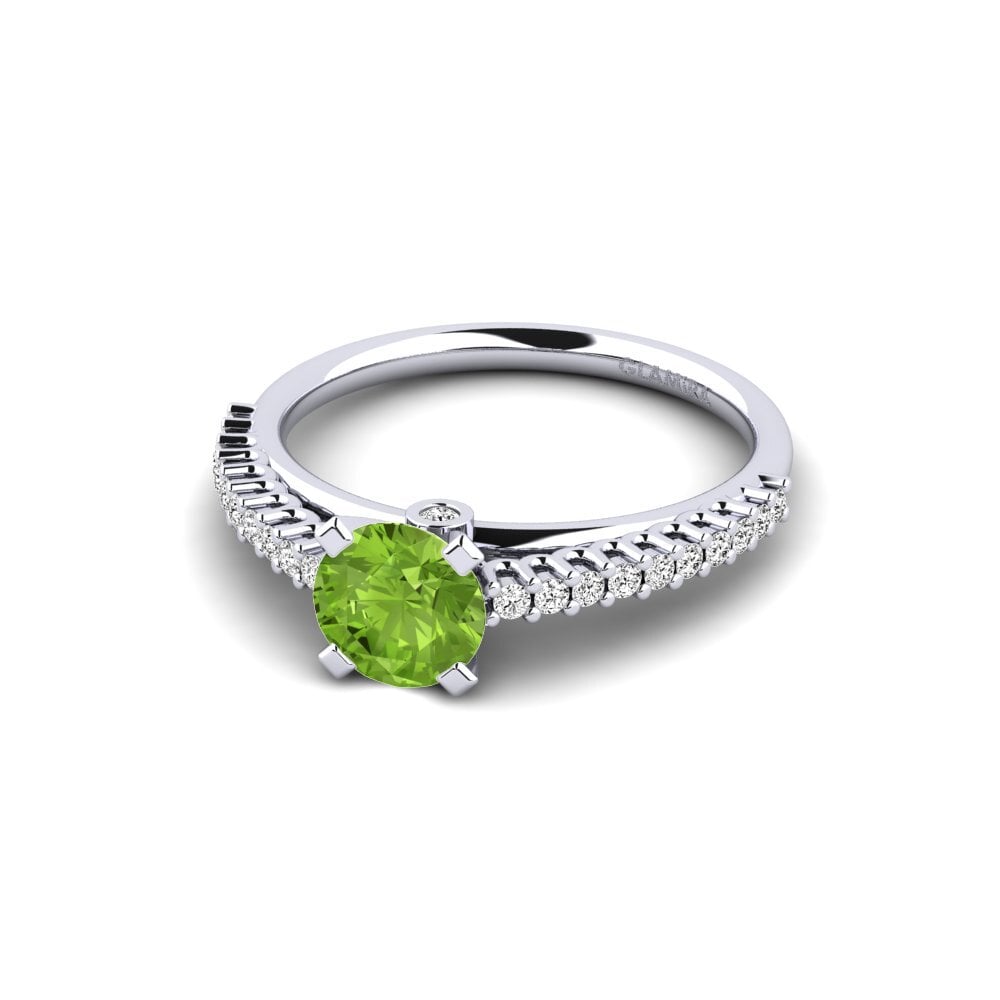 Peridoto Anillo de compromiso Clarette