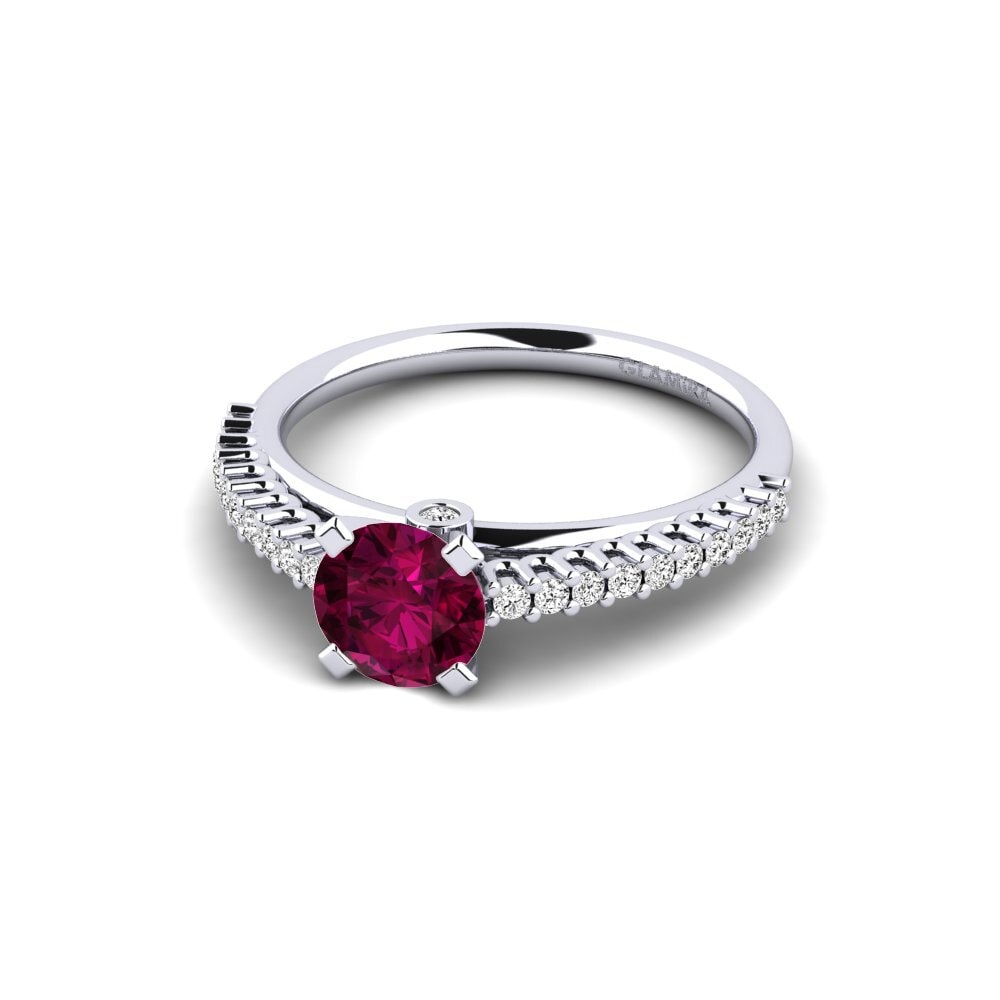 Granate Rhodolite Anillo de compromiso Clarette