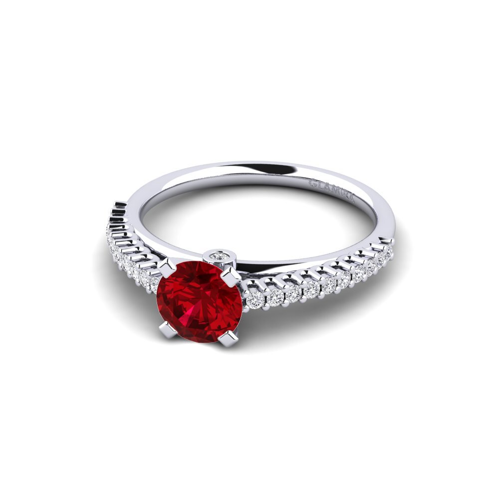 Circonita Roja Anillo de compromiso Clarette