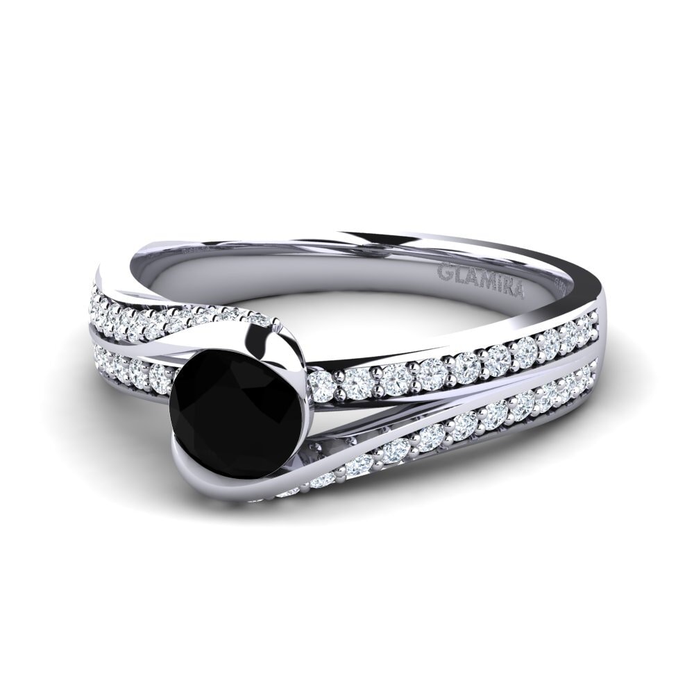 Zafiro negro Anillo de compromiso Clariss