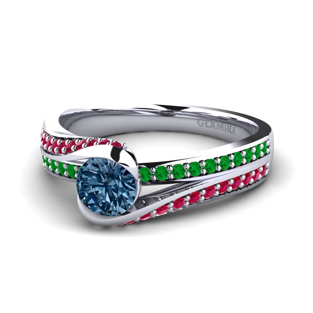 Blue Diamond Engagement Ring Clariss