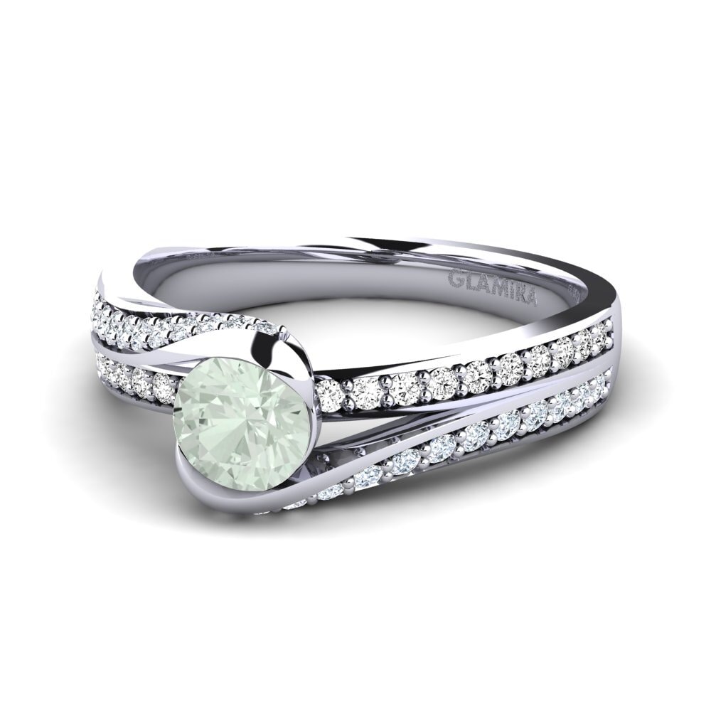 Amatista verde Anillo de compromiso Clariss