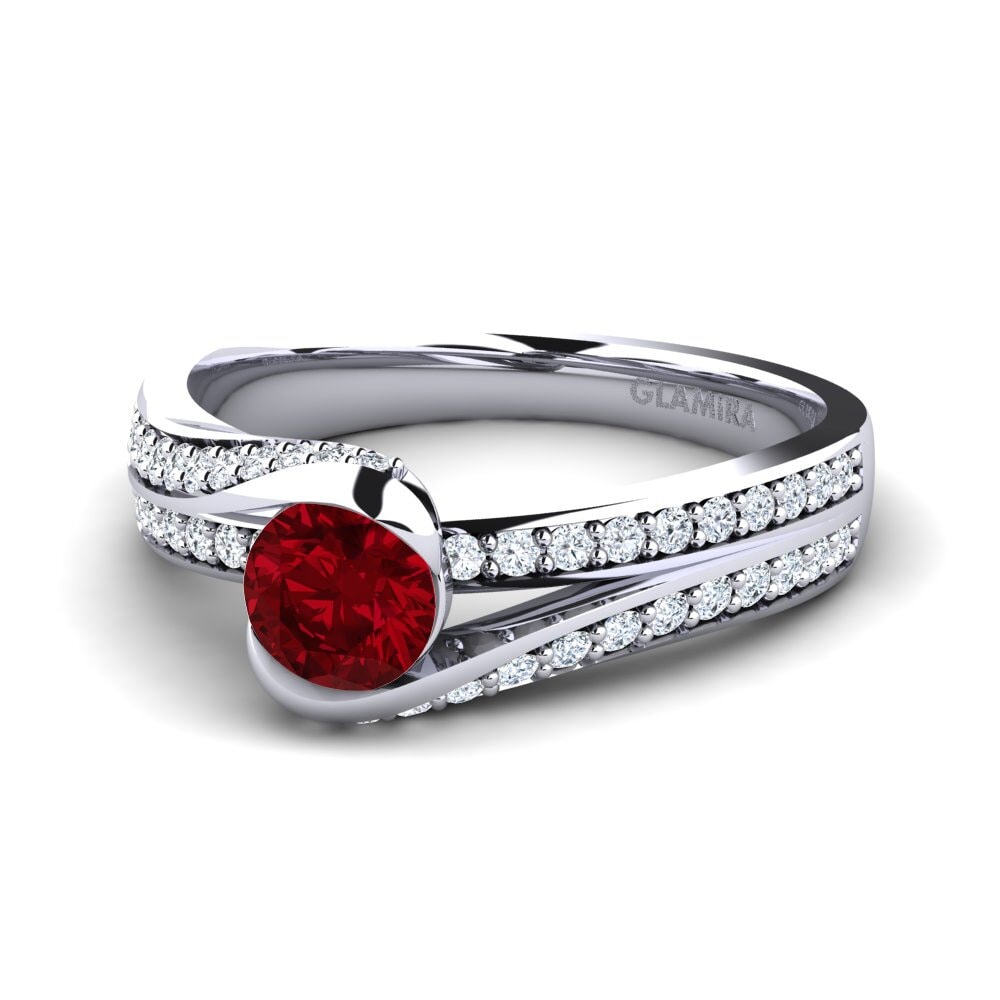 Circonita Roja Anillo de compromiso Clariss