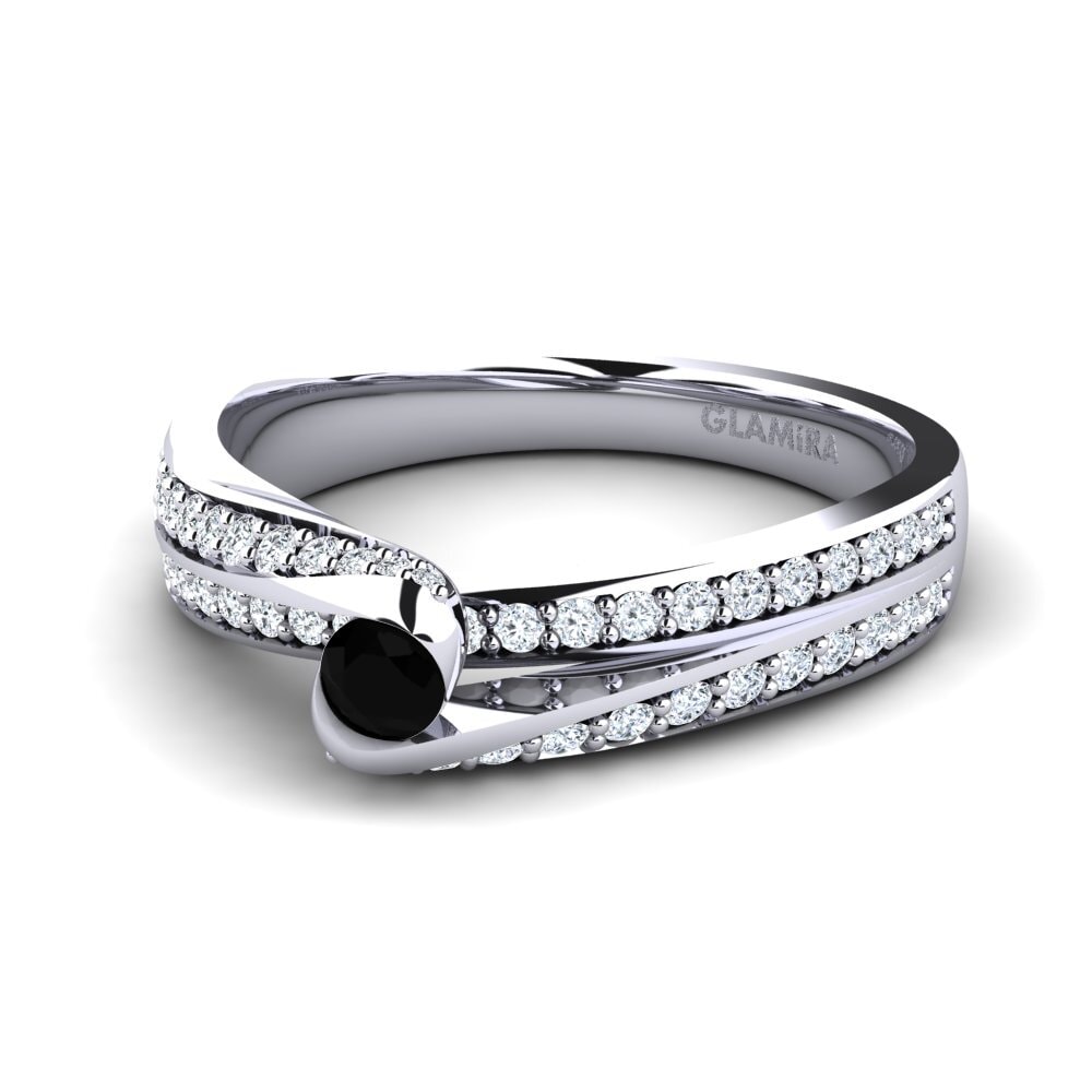 Zafiro negro Anillo de compromiso Clariss 0.1 crt